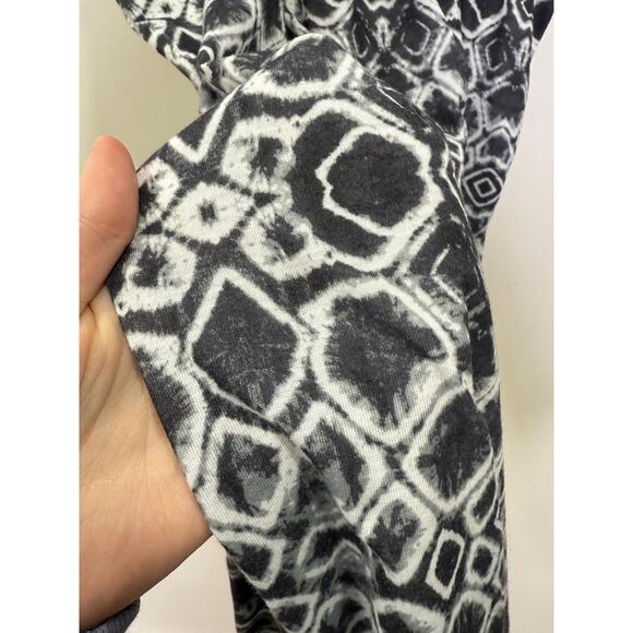 Black and White Y2K Geometric Pattern Strapless Short Sundress Beach Coverup, - Picture 10 of 10